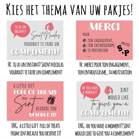 Sintpakket 113: snoepjes en chocolade munten