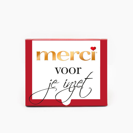 Merci voor je inzet