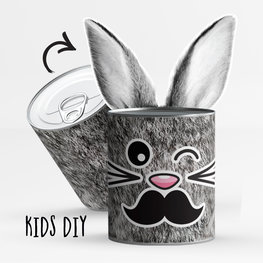 Postpak Pasen 05 - Kids DIY: grijs konijn