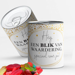 Snoepblik: Een blik van waardering