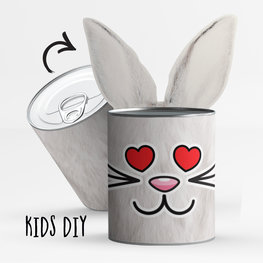 Postpak Pasen 06 - Kids DIY: kleef je blik, wit konijn - ideaal voor werknemers met kids