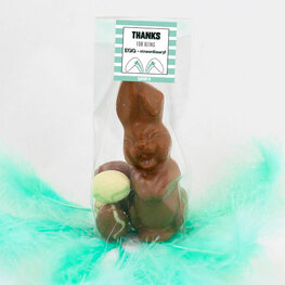 Paaspakket 5: Paashaas met kleine gevulde eitjes (min. 40 st.)