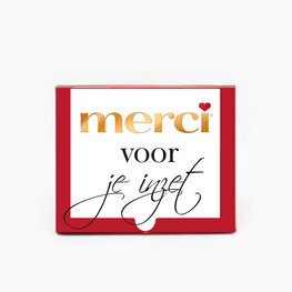 Merci voor je inzet