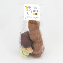 Paaspakket 9 (min. 40 st.): Paashaas met chocolade- en trempe eitjes