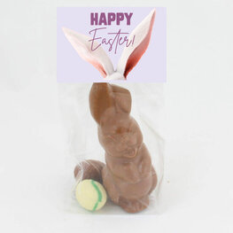 Paaspakket 1: Paashaas met groot label (min. 50 st.)